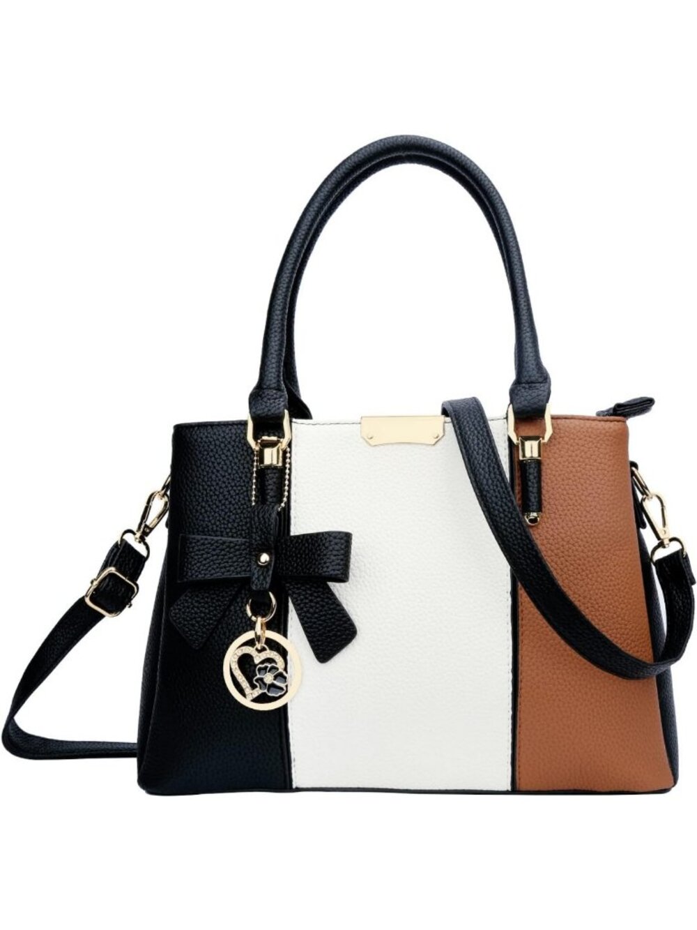 Stylish PU Leather Satchel Handbag for Women - Chic Top Handle Purse
